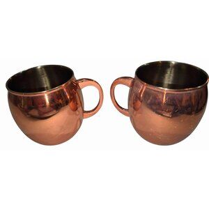 Threshold Stainless Steel Copper-Color Moscow Mule Mugs Set Of 2 12 Oz Each Hand